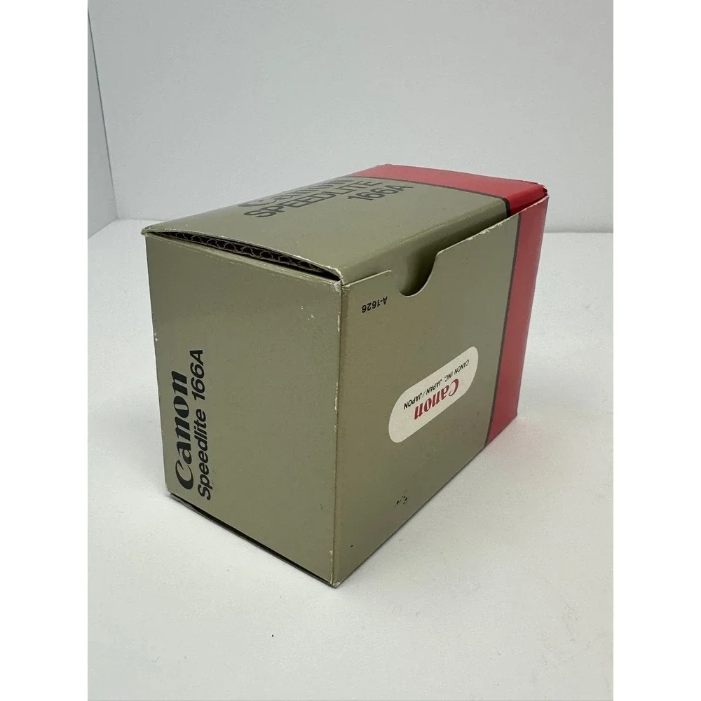 Canon Speedlite 166A Vintage Camera Flash with Case and Box Made in Japan B2